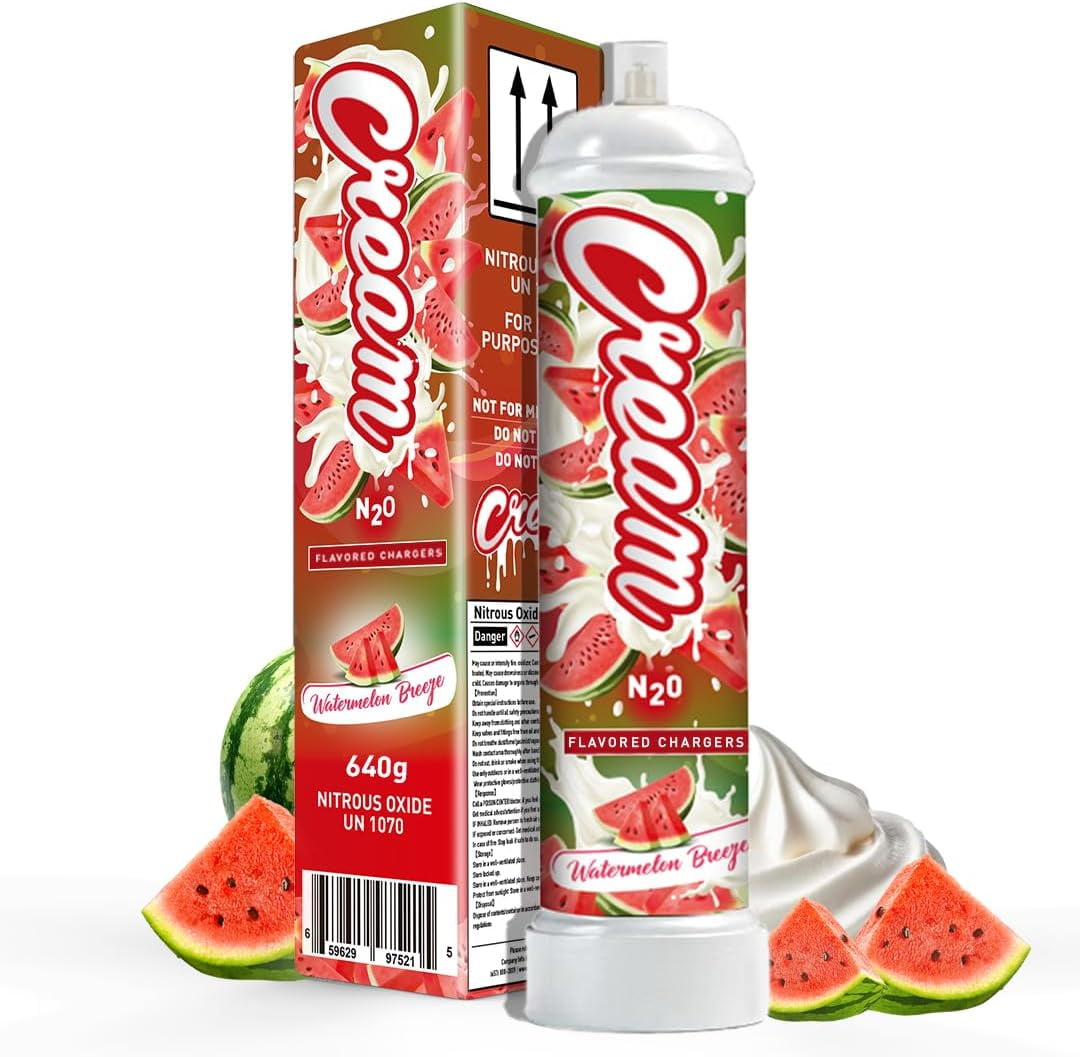 CREAM N2O Nitrous Oxide Whipped Cream Charger (Watermelon Breeze, 1pc