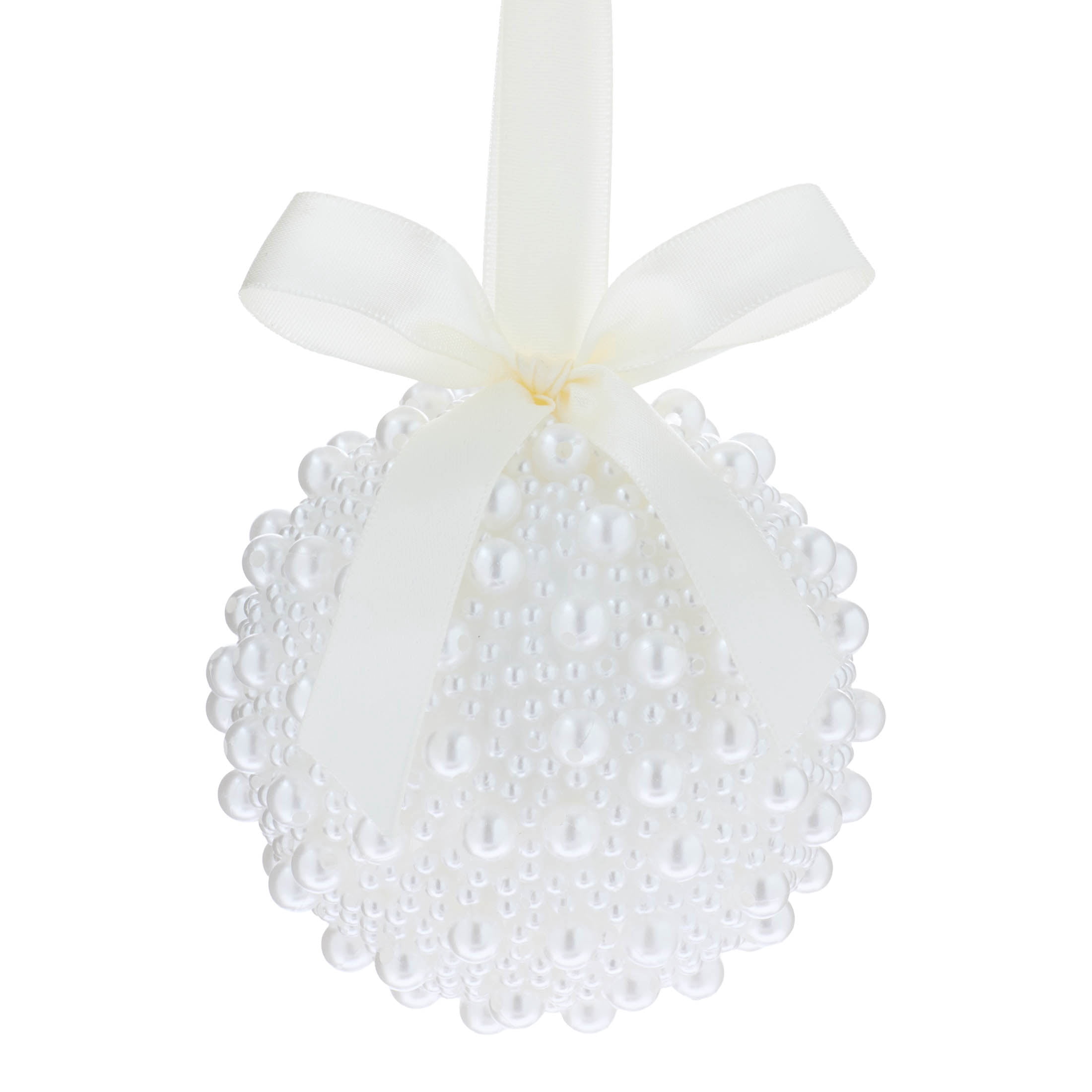Cream Pearl Ball Christmas Ornament, 3.8", by Holiday Time