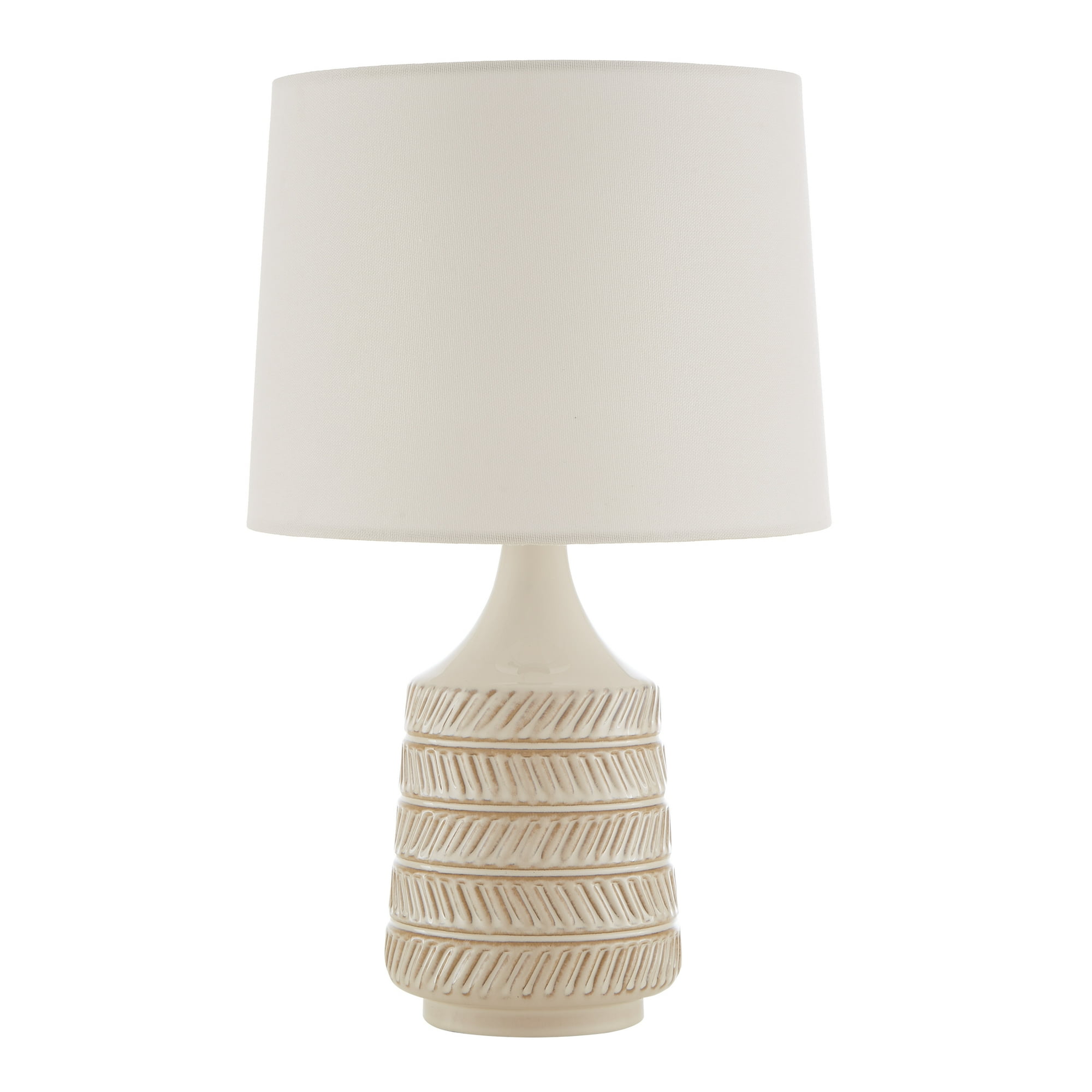 Better Homes & Gardens 17"H Reactive Glaze Ceramic Table Lamp with White Fabric Shade