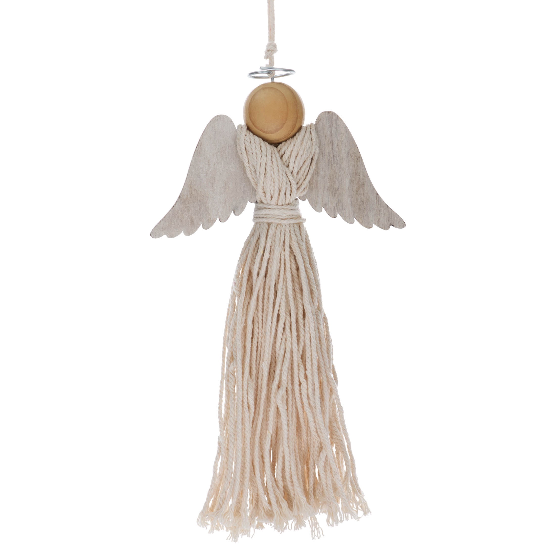 Cream Tassel Angel Christmas Ornament, 8.5", by Holiday Time