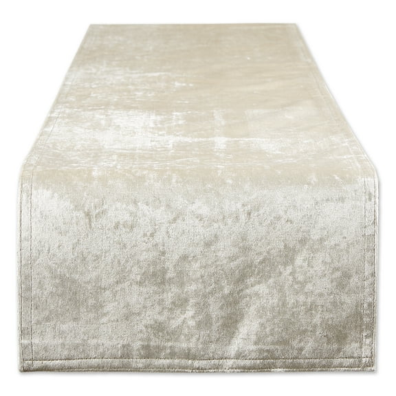 Cream Velvet Table Runner 14x108