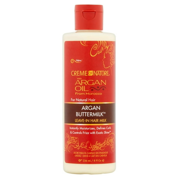 CREAM of NATURE - Argan Buttermilk Moisture Recovery Leave-In Curl Milk 8 Oz * BEAUTY TALK LA *