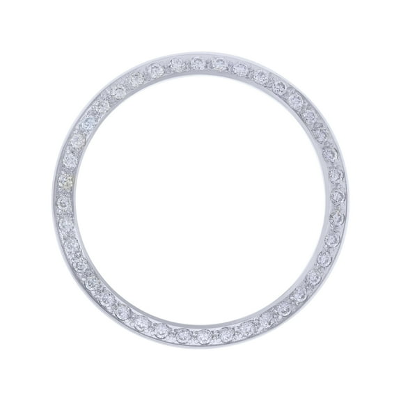 CREATED DIAMOND BEZEL FOR 34MM ROLEX TUDOR PRINCE OYSTERDATE WATCH WHITE