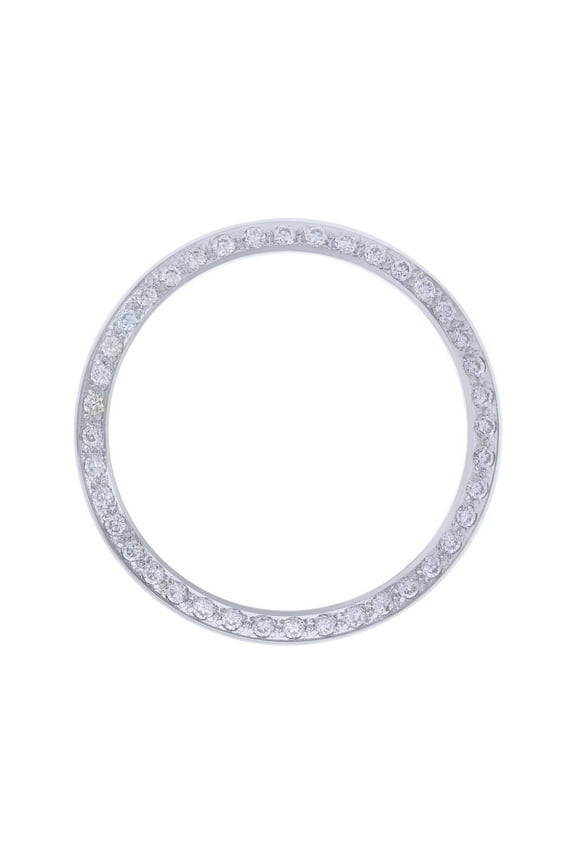 CREATED DIAMOND BEZEL FOR 34MM ROLEX TUDOR PRINCE OYSTERDATE WATCH WHITE