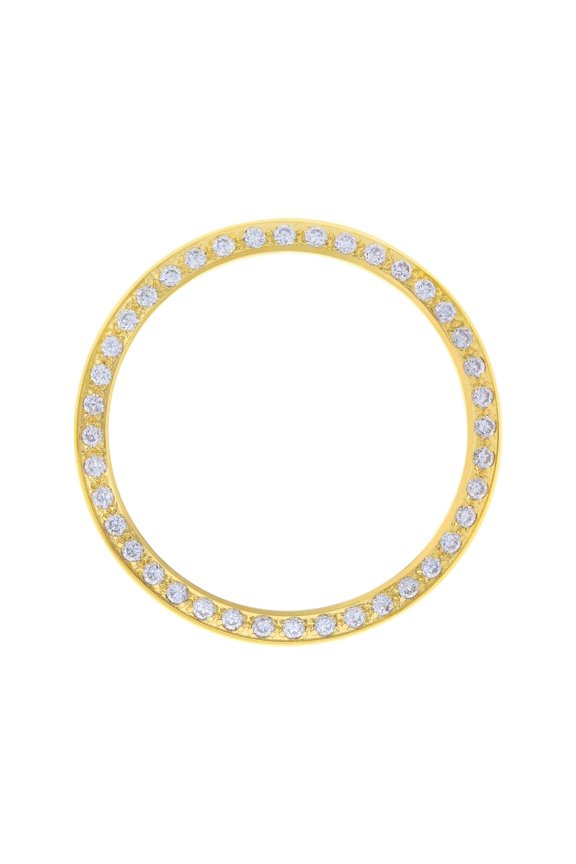 CREATED DIAMOND BEZEL FOR 36MM ROLEX TUDOR BLACK BAY AUTOMATIC WATCH GOLD