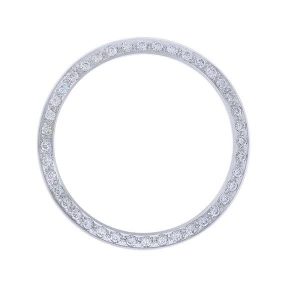 CREATED DIAMOND BEZEL FOR MENS 34MM TUDOR DATE WATCH 6500 6534 6552 7784 WHITE