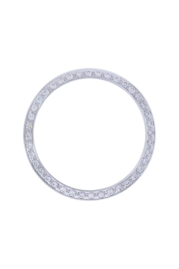 CREATED DIAMOND BEZEL FOR ROLEX DATE OYSTER PERPETUAL 5500 5505 1500 14010 WHITE