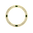 thumbnail image 1 of CREATED DIAMOND EMERALD BEZEL FOR 26MM ROLEX DATEJUST 6519 6917 6917 LADY GOLD, 1 of 2