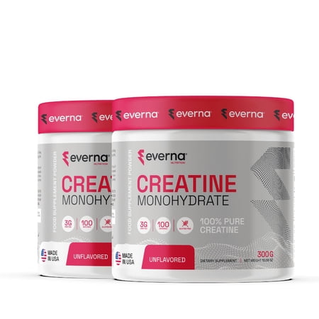 CREATINE MONOHYDRATE 100% PURE (PACK) | 21.16oz | 200 SERVINGS | 600G | EVERNA