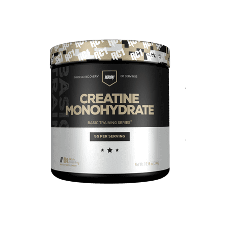 Redcon1 Creatine Monohydrate Powder, Unflavored, Basic Training Series, 60 Servings