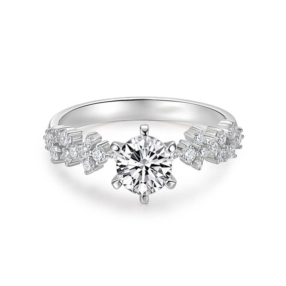 CREATITOY 1 Pc 8-Heart 8-Arrow Zircon Star Ring - Romantic Valentine's Day Proposal Jewelry for Women