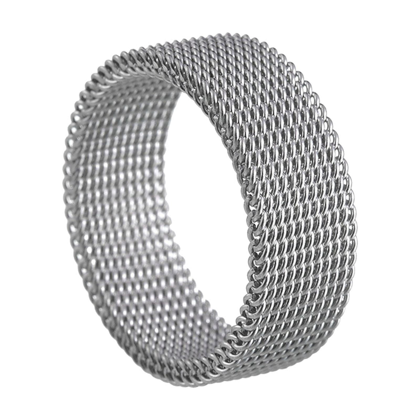 Transformable Ring CREATITOY 1 Pc 8MM Woven Mesh Transformable Ring - Unique Design, Daily ...