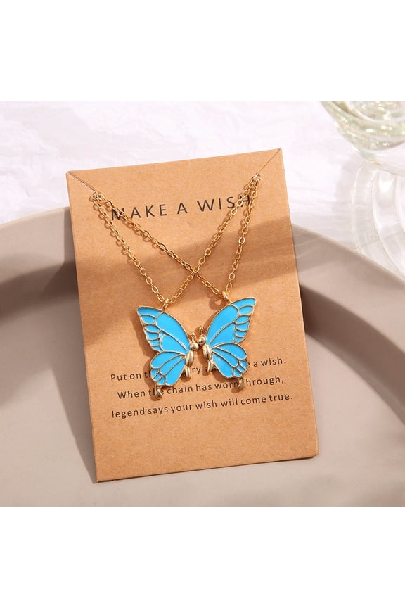 1 Pc Bohemian Colorful Butterfly Clavicle Chain - Ethnic Style, Daily Wear Party Accessory