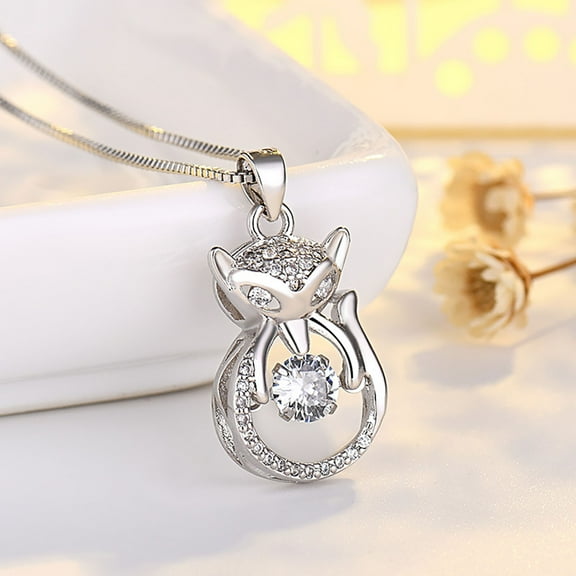 CREATITOY 1 Pc Dangle Fox Necklace - Versatile Premium Design, Daily Wear Accessory for Women
