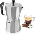 thumbnail image 1 of CREATITOY 1 Pc Italian Aluminum Moka Pot - Octagonal Design, Home Kitchen Coffee Brewing Accessory, 1 of 3
