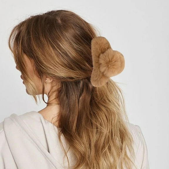 CREATITOY 1 Pc Large Furry Rabbit Ear Hair Claw - Soft Comfortable, Fashion Accessory for Daily Wear Party Events