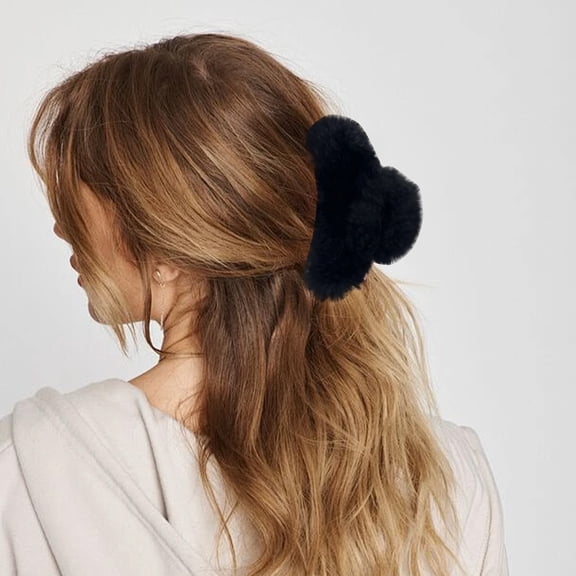 CREATITOY 1 Pc Large Furry Rabbit Ear Hair Claw - Soft Comfortable, Fashion Accessory for Daily Wear Party Events