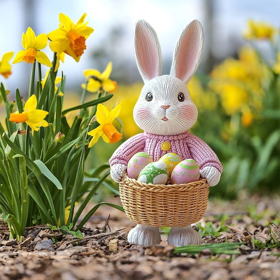 CREATITOY 1 Pc Rabbit Lawn Stake Garden Decoration Yard Art for Outdoor Home Garden Decor