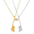 thumbnail image 1 of CREATITOY 1 Set Headphone-Shaped Necklace Pair - Unique Design, Fashion Daily Wear Party Gift Accessory for Teens, 1 of 1