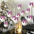 thumbnail image 1 of CREATITOY 12 Pcs Christmas Ball Ornaments - Snowball Pendants & Bowknot Hanging Decor for Christmas Tree, Home Mantel, Holiday Window & Festive Scene Decoration, 1 of 6