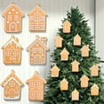 thumbnail image 1 of CREATITOY 12 Pcs/Pack House-Shaped Christmas Ornaments - HangIncheschesg Style, for Christmas Tree, Home Wall, Holiday Deco, 1 of 9