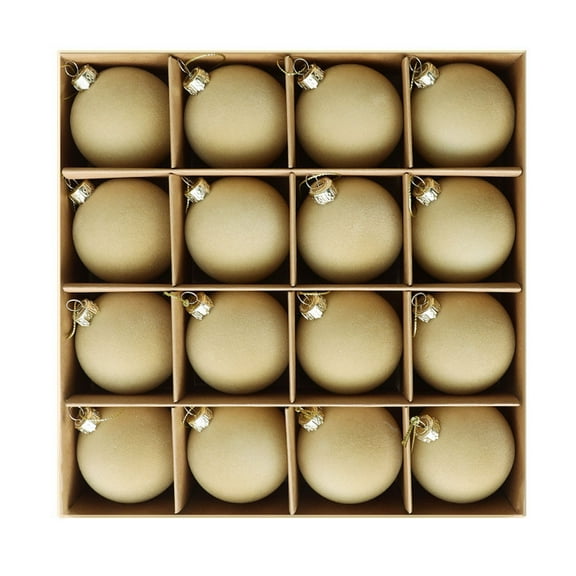 CREATITOY 16 Pcs 2.36 Inch Christmas Flocked Foam Balls Tree Hanging Ornaments Perfect for Christmas Tree Decor and Holiday Supply