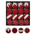 thumbnail image 1 of CREATITOY 16 Pcs Christmas Flocked Ball Ornaments, 2.5 Inch Foam Decorative Balls with Hooks for Xmas Tree Decorations, Holiday Party Home Decorative Supplies, 1 of 9