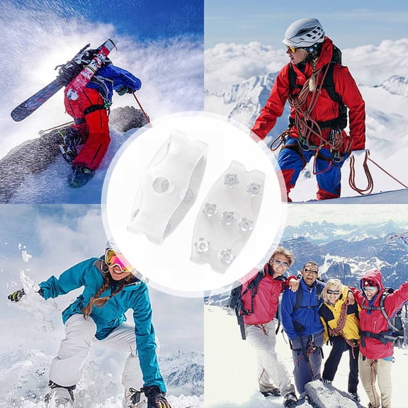 CREATITOY 1PC 7-Tooth Ice Claw Anti-Slip Outdoor Snow Boots Shoe Covers Elderly Anti-Fall Shoe Nail Chains for Outdoor Use
