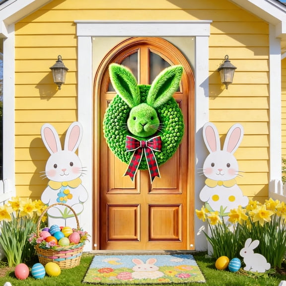 CREATITOY 1PC Easter Door Cover 35x71 Inch Festival Party Decoration for Easter HOLIDAY Party Supplies
