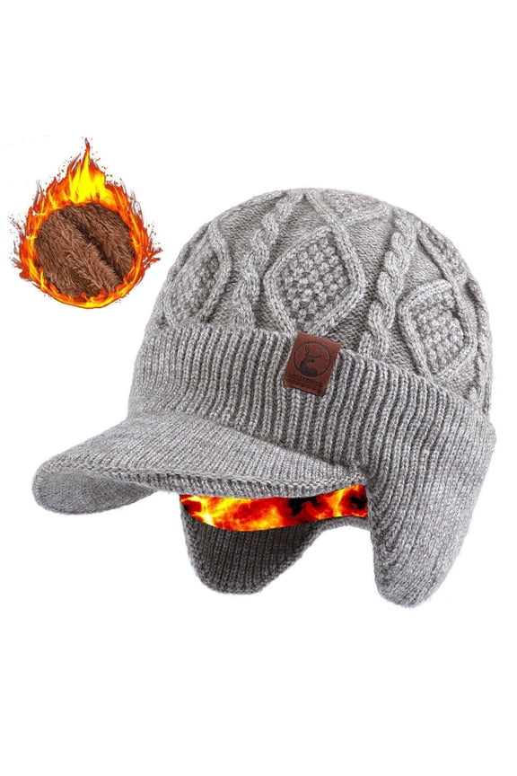1PC Fleece-Lined Winter Ear Warmers Cold-Resistant Warm Woolen Duckbill Cap for Outdoor Use