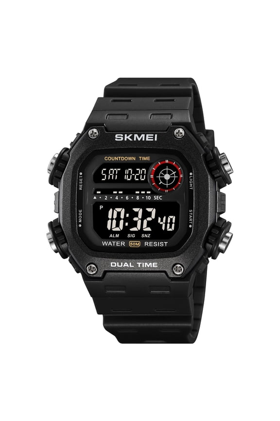 1PC Night Light Waterproof Multifunctional Electronic Watch for Outdoor Use