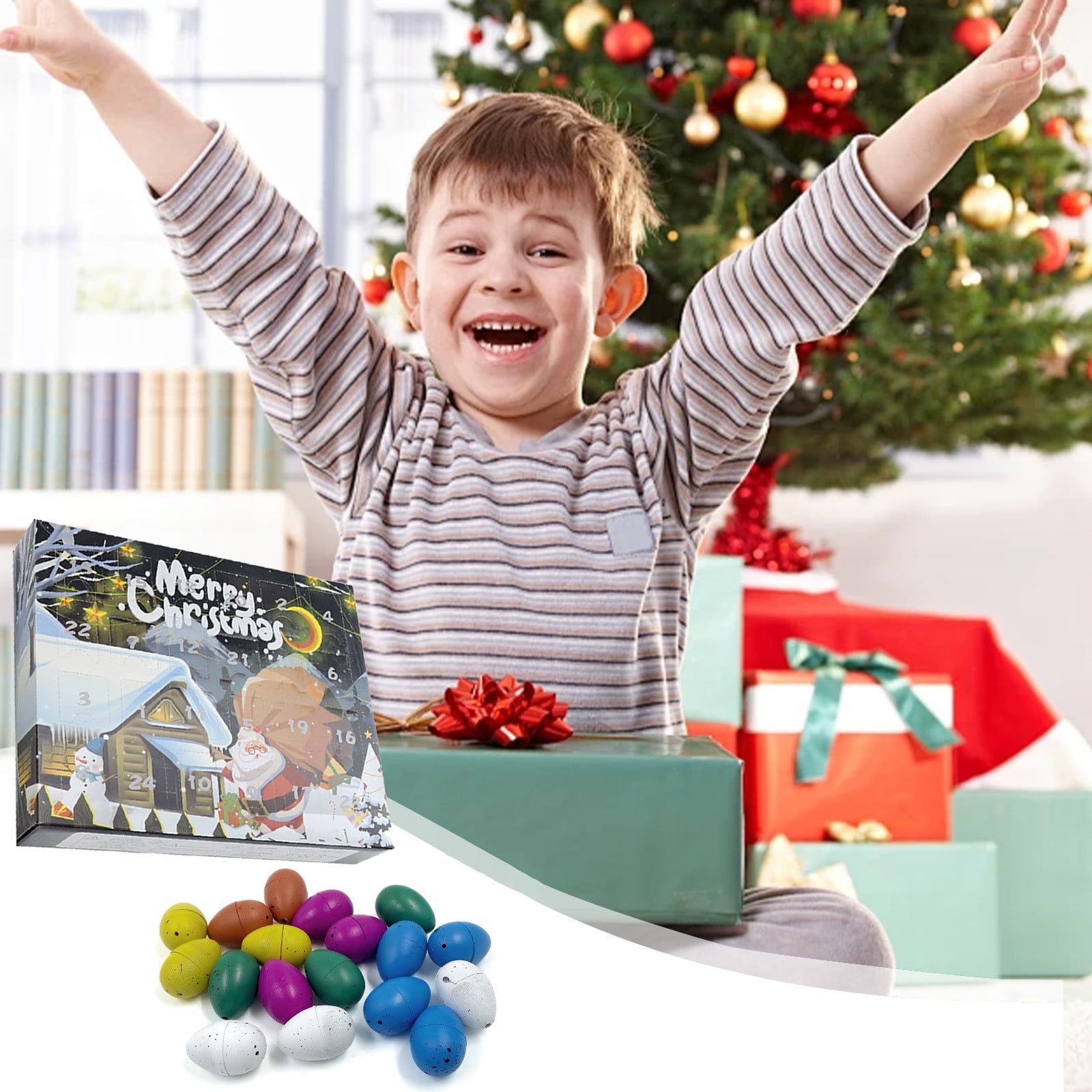 CREATITOY 2024 New Christmas Advent Calendar Set 24 Day Dinosaur