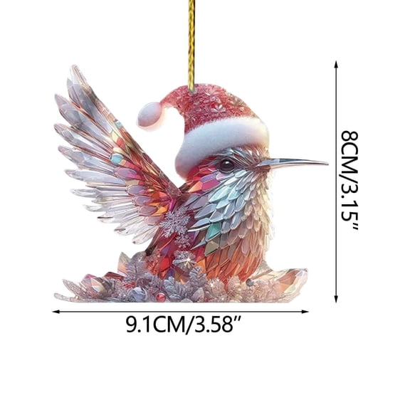 CREATITOY 2D Acrylic Animal Series Hanging Plaque, Flat Design Festive Decor, Ideal for Christmas Tree, Home Decor, Keychain and Holiday Supply
