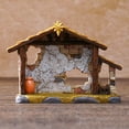 thumbnail image 1 of CREATITOY 3.3 Inches High Christmas Manger Set House Ornament for Xmas Holiday Home Decorations, 1 of 5