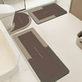 thumbnail image 1 of Bathroom Linen & Accessory Sets Clearance CREATITOY 3-Piece Diatomite Bathroom Toilet Rug Set Non-Slip Rubber Backing Quick-Dry, 1 of 9