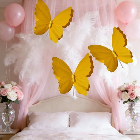 CREATITOY 3D Paper Butterfly Hanging Decor - Themed Party Decoration