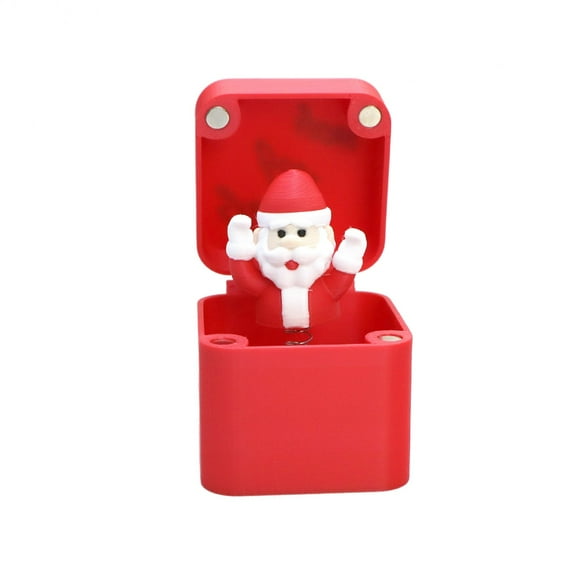 CREATITOY 3D Printed Christmas Surprise Box (Waving Style), Festive Decor Creative Design, Perfect for Xmas Gift, Home Holiday Ornament and Festive Supply