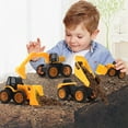 thumbnail image 1 of CREATITOY 4pcs Engineering Vehicle Toy Set with Simulation Excavator & Bulldozer Models - Educational Construction Cake Topper Decor for Kids Ages 3+, Perfect Birthday Christmas Gift, 1 of 8