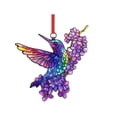 thumbnail image 1 of CREATITOY 5.9In Colorful Hummingbird Flower Suncatcher Hanging Ornament Home Window Decor, 1 of 7