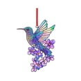 thumbnail image 1 of CREATITOY 5.9In Colorful Hummingbird Flower Suncatcher Hanging Ornament Home Window Decor, 1 of 7