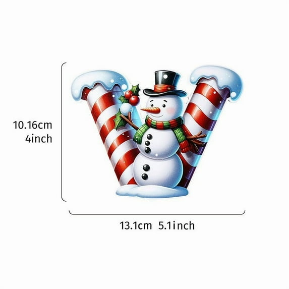 CREATITOY Acrylic 2D Snowman Alphabet Hanging Ornaments Cute Christmas Decorations Festive Snowman Letters for Christmas Tree Xmas Family Decor, Party Supplies, Festive Gift