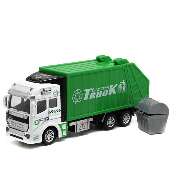 CREATITOY Alloy Large Garbage Truck Toy Car - Educational Kids Birthday Gift, Safe Eco-Friendly Toy for Ages 1+ Years