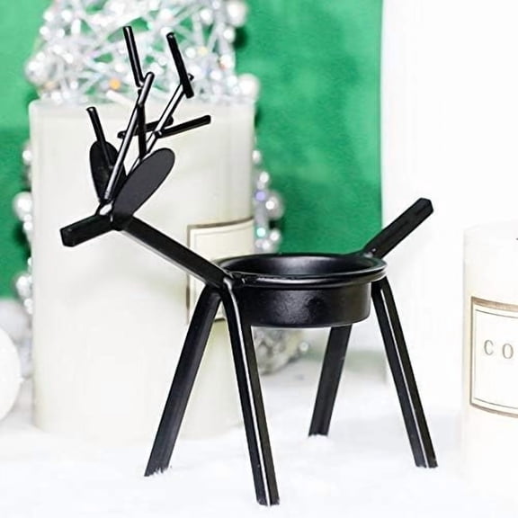 CREATITOY Antique Bronze Deer Candle Holder European Style for Christmas Home Decor Holiday Gift Festive Table Centerpiece