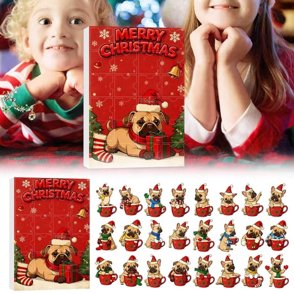 CREATITOY Christmas Advent Calendar 24 Days Countdown to Xmas Festive Design Holiday Decorations for Home Tree Party Supplies