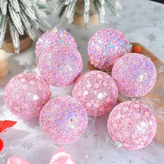 CREATITOY Christmas Ball Ornament Covers, Tree Hanging Decor, Perfect for Christmas Tree, Holiday Ambience and Festive Supply