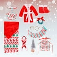 thumbnail image 1 of CREATITOY Christmas Doll Clothes Set - Sleeping Bag, Pajamas & Scarf Costumes for 30cm Dolls | Universal Holiday Accessories with Wreath & Tree Decor, 1 of 8