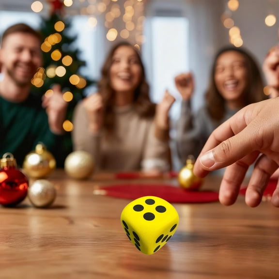 CREATITOY Christmas EVA Foam Dice, Colorful Party Gift Toy, Perfect for Holiday Party, Game and Festive Supply