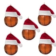 thumbnail image 1 of CREATITOY Christmas Hat Basketball Ornaments Creative Mini Hat Decor Sports Ball Pendants for Christmas Tree Xmas Holiday Sports Party Home Decorations, 1 of 4
