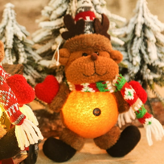 CREATITOY Christmas Light-up Plush Doll Glowing Decoration for Xmas Holiday Home Party Decor, Festive Indoor Outdoor Decoration Supplies