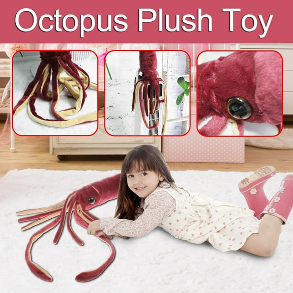 CREATITOY Cute Octopus Plush Toy for Birthday Gifts, Home Decor - Soft Stuffed Animal for Kids & Adults, 25.6 Inch Long